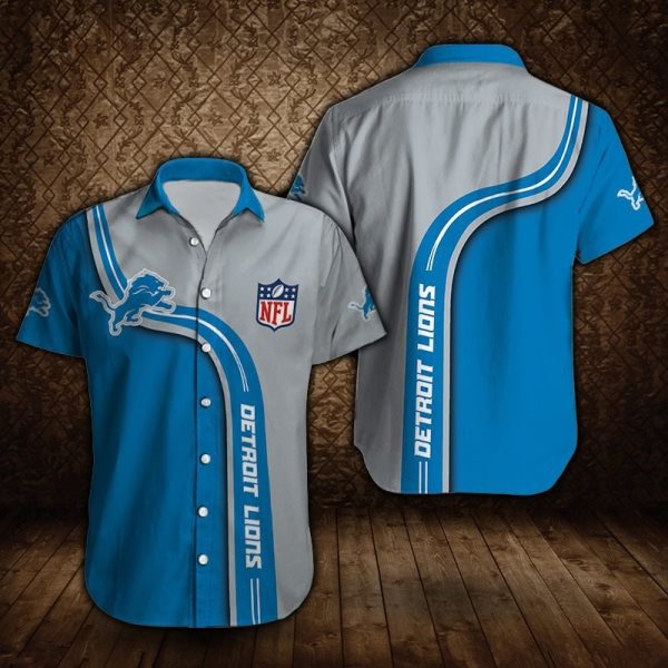 NFL Detroit Lions Summer Short Sleeve Fashion Shirt