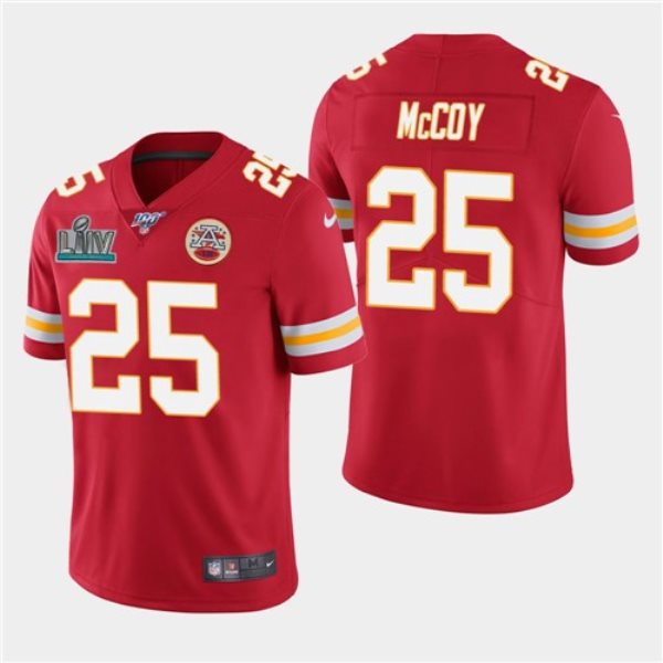 Nike Chiefs 25 LeSean McCoy Red Super Bowl LIV Vapor Untouchable Limited Men Jersey