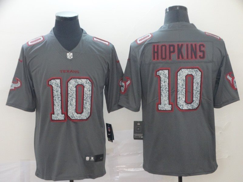Nike Texans 10 DeAndre Hopkins Gray Static Vapor Untouchable Limited Men Jersey