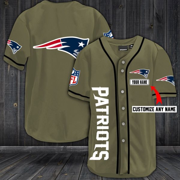 NFL New England Patriots Baseball Customized Jersey