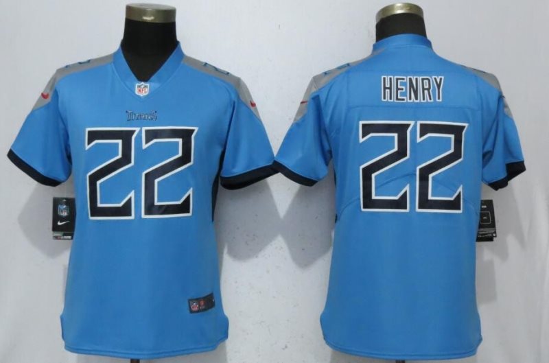 Nike Titans 22 Derrick Henry Light Blue 2018 Vapor Untouchable Limited Women Jersey