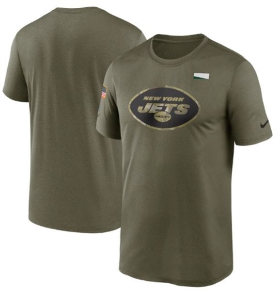 Nike New York Jets 2021 Olive Salute To Service Legend Performance T-Shirt