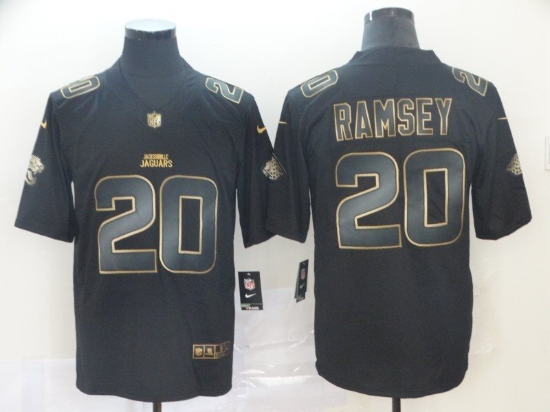 Nike Jaguars 20 Jalen Ramsey Black Gold Vapor Untouchable Limited Men Jersey