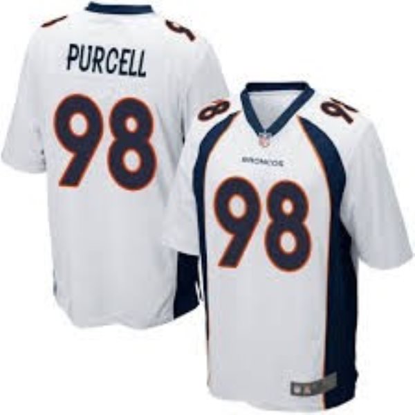 Nike Broncos 98 Purcell White Vapor Untouchable Limited Men Jersey