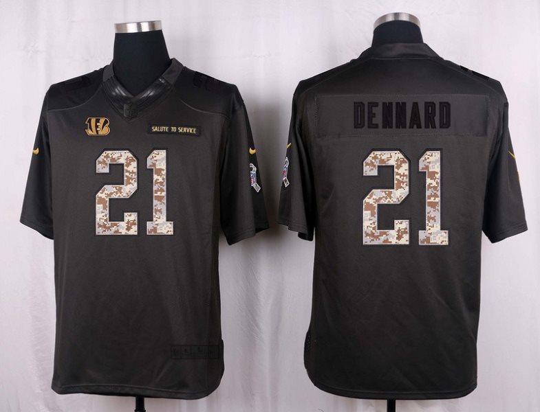 Nike NFL Bengals 21 Darqueze Dennard Anthracite 2016 Salute to Service Limited Jersey