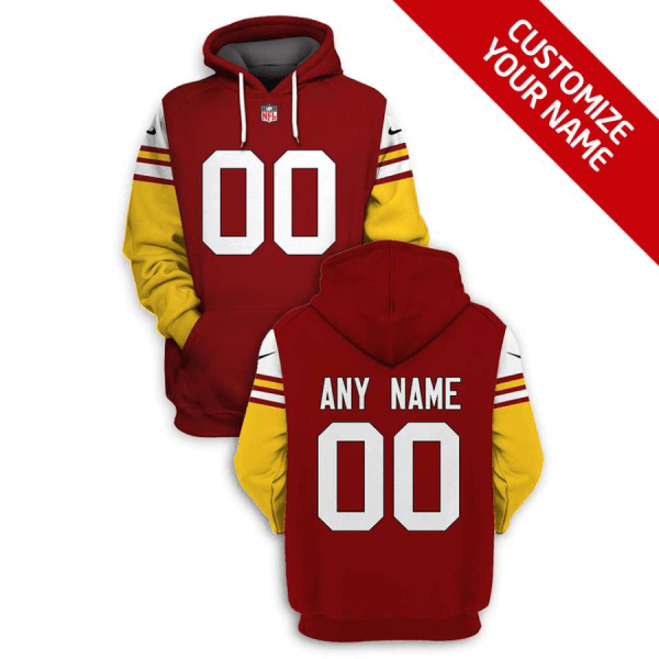 NFL Redskins Customized Red 2021 Stitched New Hoodie