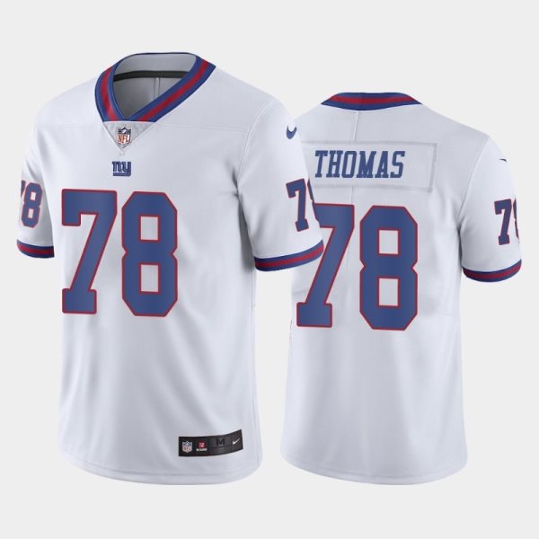 Nike Giants 78 Andrew Thomas White Color Rush Limited Men Jersey