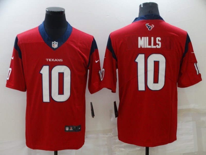 Nike Texans 10 Mills Red Vapor Untouchable Limited Men Jersey