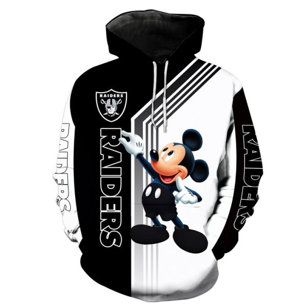NFL Las Vegas Raiders Disney Mickey Mouse Pullover Hoodies