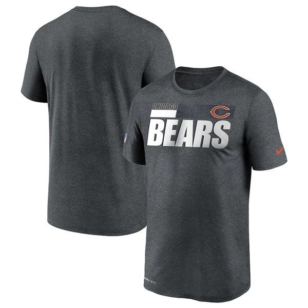 NFL Chicago Bears 2020 Grey Sideline Impact Legend Performance T-Shirt
