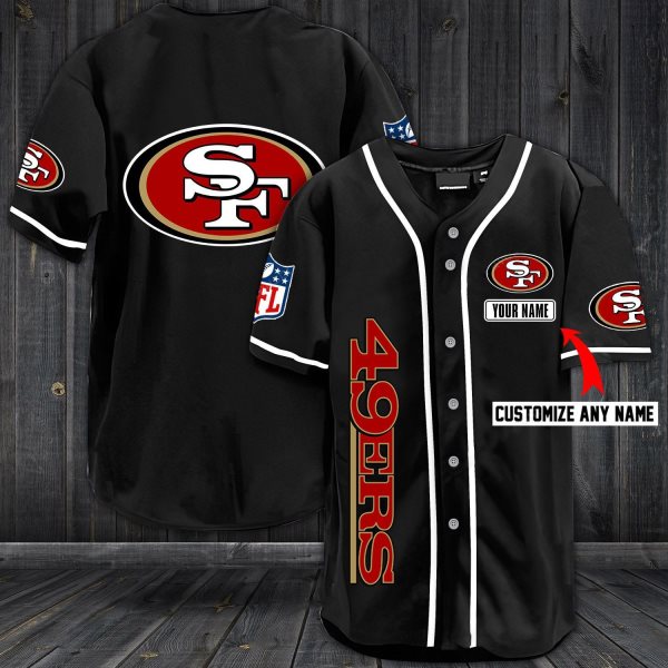 NFL San Francisco 49ers Baseball Customized Jersey