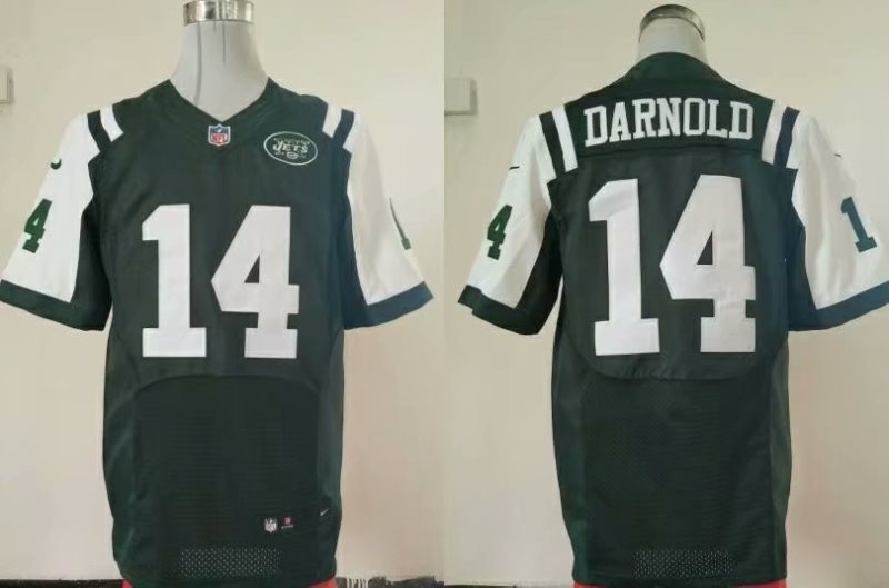 NFL Jets 14 Sam Darnold 2018 NFL Draft Green Elite Men Jersey