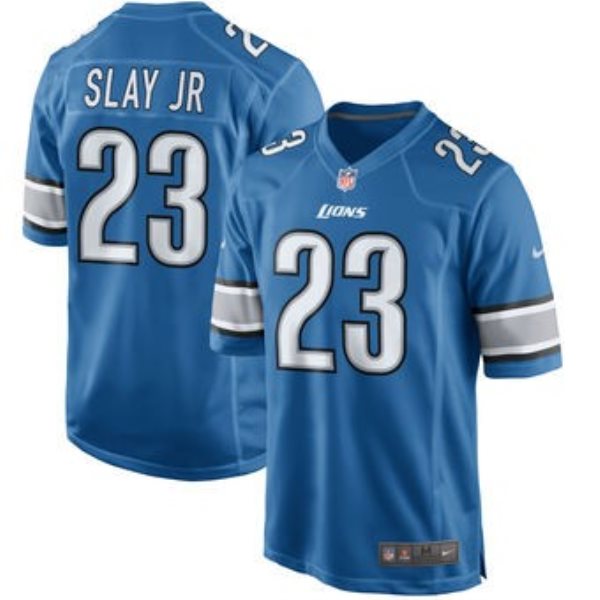 Nike NFL Lions 23 Darius Slay JR Blue Men Elite Jersey