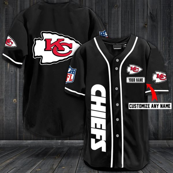 NFL Kansas City Chiefs Baseball Customized Jersey (3)