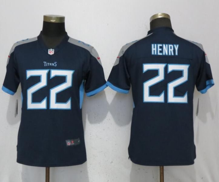 Nike Titans 22 Derrick Henry Navy 2018 Vapor Untouchable Limited Women Jersey