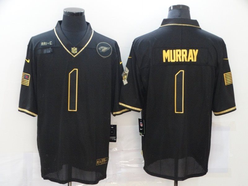 Nike Cardinals 1 Kyler Murray 2020 Black Gold Salute To Service Limited Men Jersey