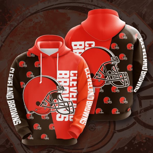 NFL Cleveland Browns 3D Print Team Logo Hoodie
