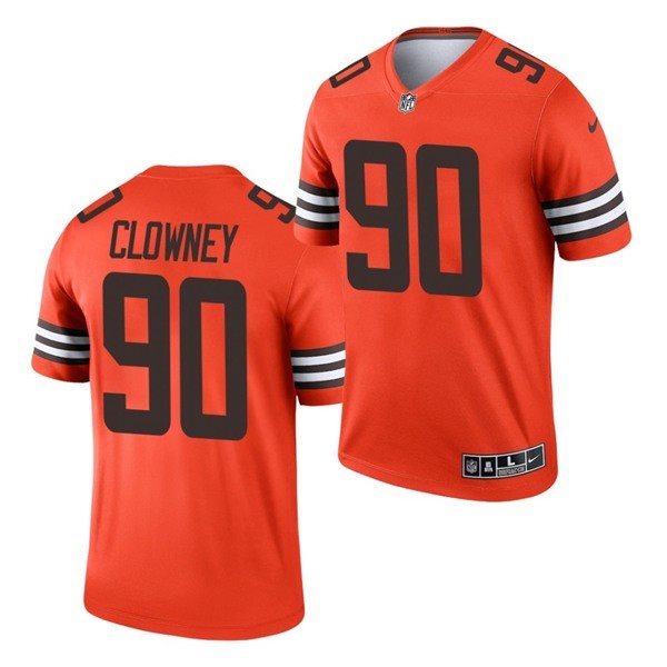 Nike Browns 90 Jadeveon Clowney Orange Inverted Legend Limited Men Jersey