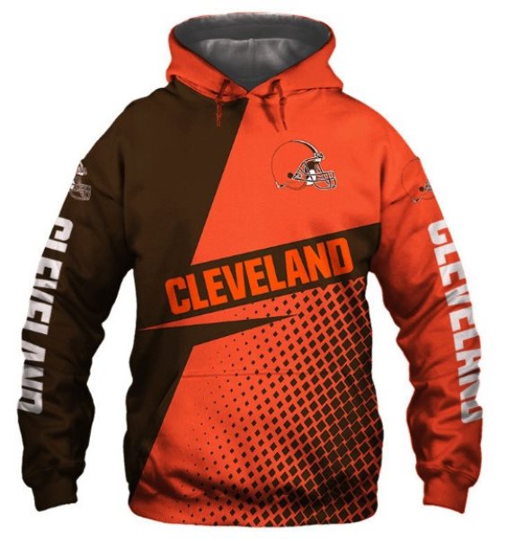 NFL Cleveland Browns 3D Print Fan's Casual Pullover Hoodie