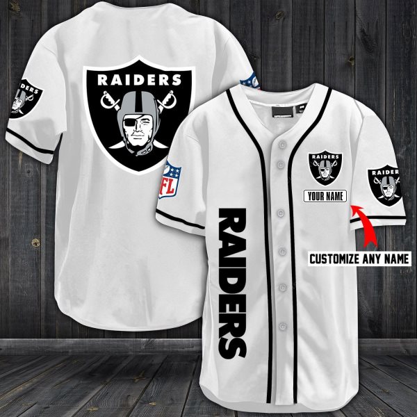 NFL Oakland Raiders Baseball Customized Jersey (2)