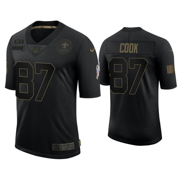 Nike Saints 87 Jared Cook Black 2020 Salute to Service Limited Men Jersey