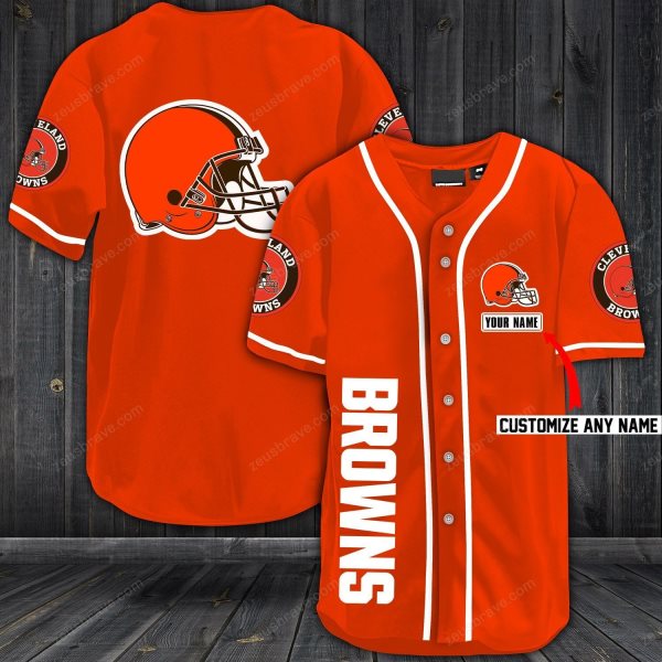 NFL Cleveland Browns Baseball Customized Jersey (5)