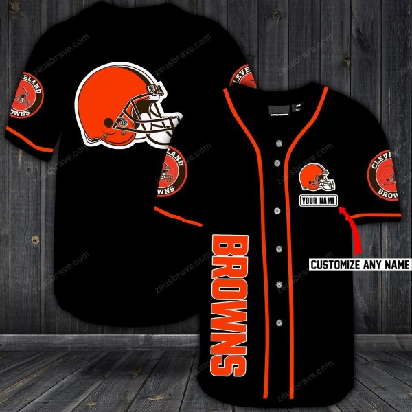 NFL Cleveland Browns Baseball Customized Jersey