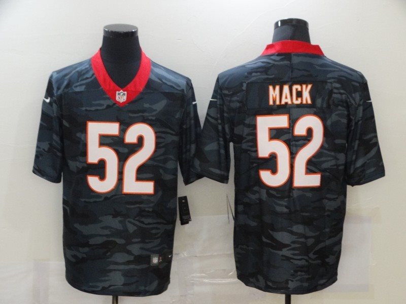 Nike Bears 52 Khalil Mack 2020 Black Camo Limited Men Jersey