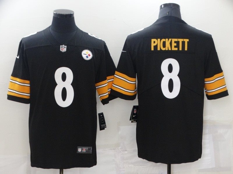 Nike Steelers 8 Kenny Pickett Black 2022 NFL Draft Vapor Untouchable Limited Men Jersey