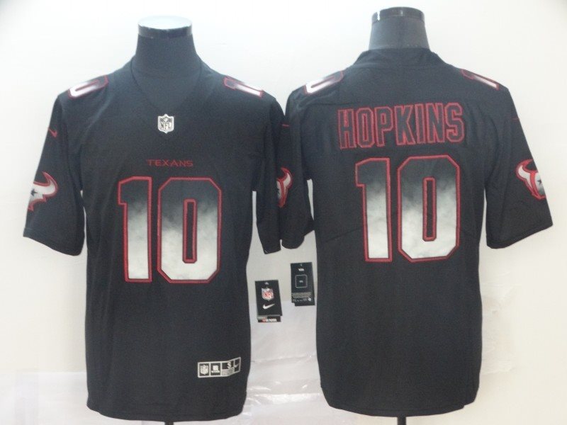 Houston Texans 10 DeAndre Hopkins Black 2019 Smoke Fashion Limited Men Jersey