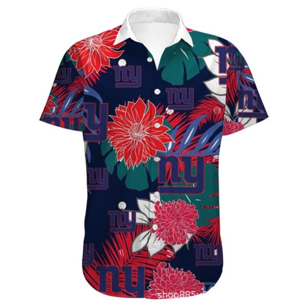 NFL New York Giants Hawaiian Short Sleeve Shirt