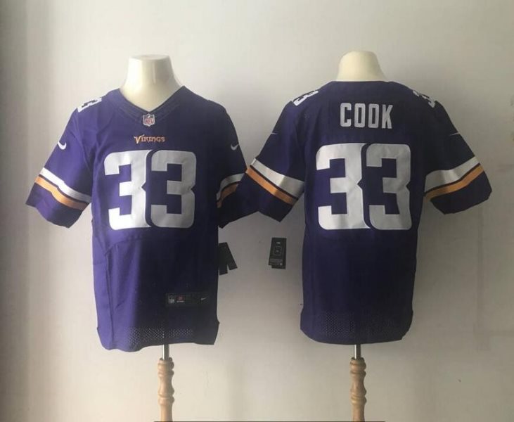 Nike Vikings 33 Dalvin Cook 2017 NFL Draft Purple Elite Jersey