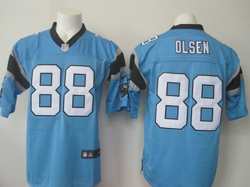 NFL Nike Panthers 88 Greg Olsen Blue Elite Jersey