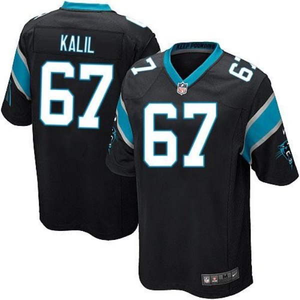 Nike Panthers 67 Ryan Kalil Black Team Color Youth Stitched NFL Elite Jersey