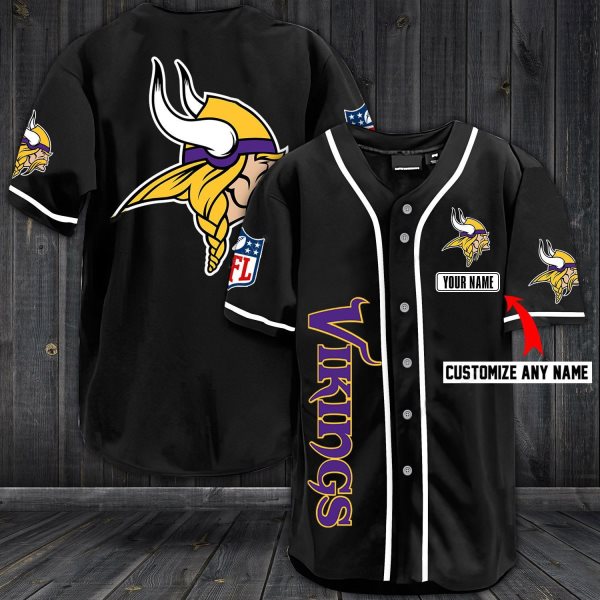 NFL Minnesota Vikings Baseball Customized Jersey