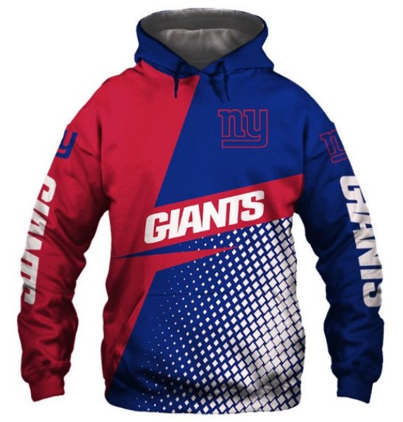 NFL New York Giants 3D Print Fan's Casual Pullover Hoodie