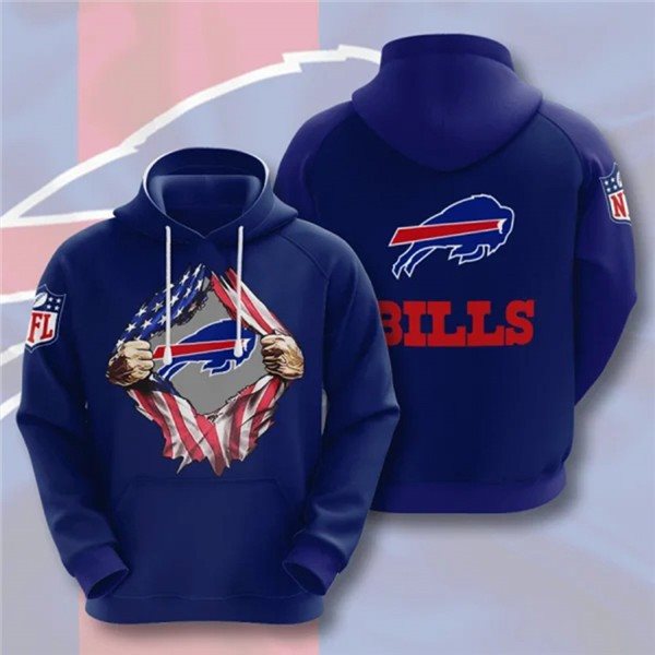 NFL Buffalo Bills Blue 3D Trending T-Shirt Hoodie