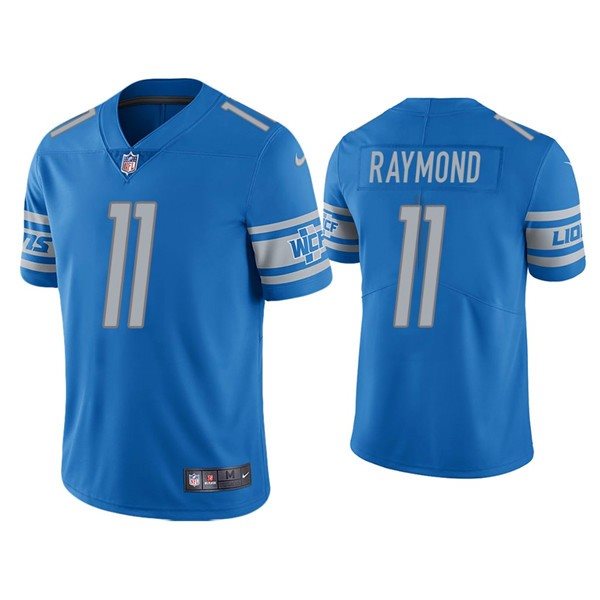 Nike Lions 11 Kalif Raymond Blue Vapor Untouchable Limited Men Jersey