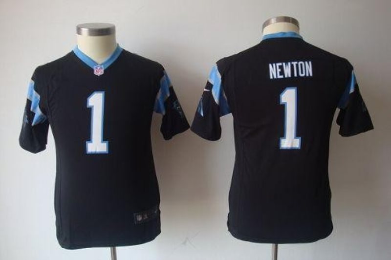 Youth Nike Carolina Panthers 1 Cam Newton Black Game Jersey