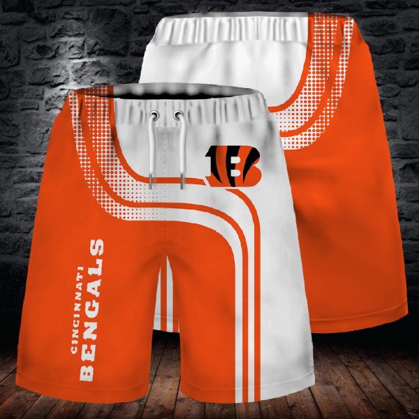 NFL Cincinnati Bengals Orange Fashion Shorts