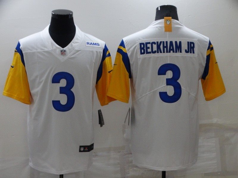 Nike Rams 3 Odell Beckham Jr. 2021 White Vapor Untouchable Limited Men Jersey