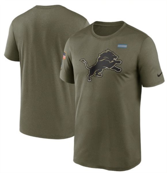 Nike Detroit Lions 2021 Olive Salute To Service Legend Performance T-Shirt