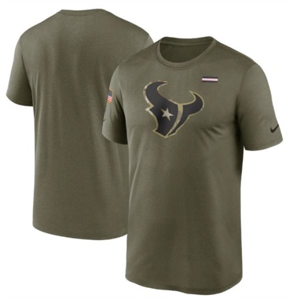 Nike Houston Texans 2021 Olive Salute To Service Legend Performance T-Shirt