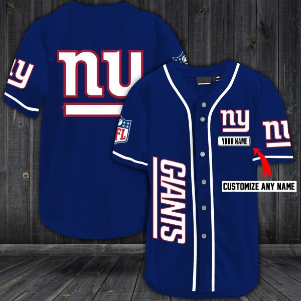 NFL New York Giants Baseball Customized Jersey (6)