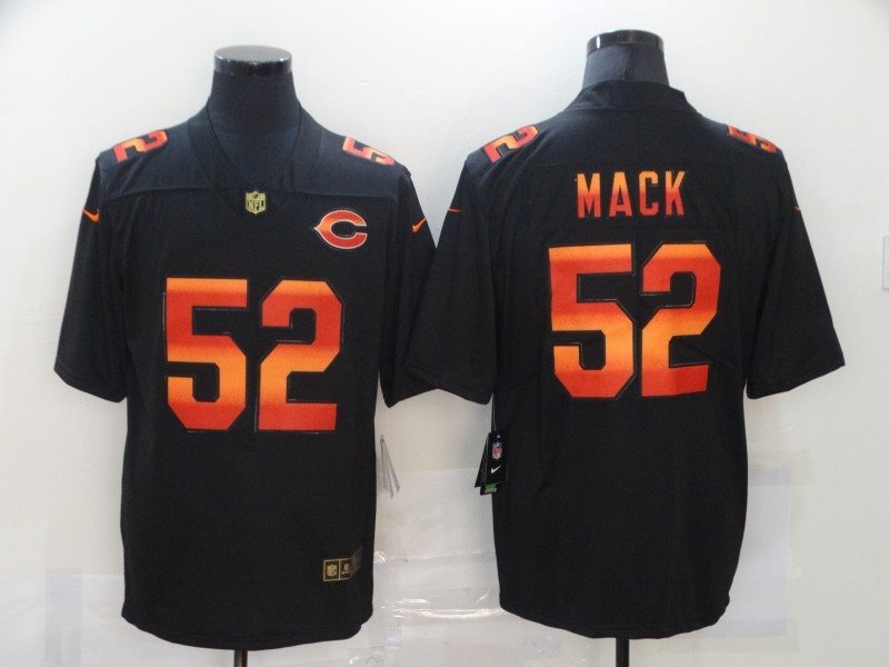 Nike Bears 52 Khalil Mack Black Fashion Limited Men Jersey