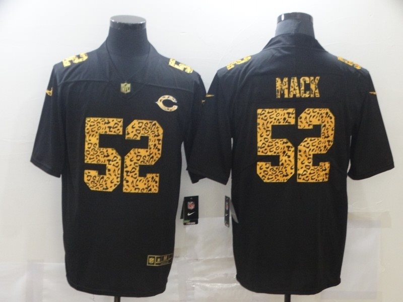 Nike Bears 52 Khalil Mack Black Leopard Vapor Limited Men Jersey