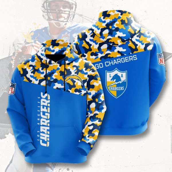 NFL Los Angeles Chargers 3D Camo Hoodie