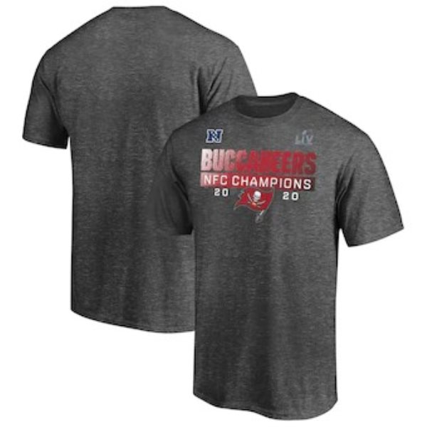 NFL Buccaneers Fanatics Branded Charcoal 2020 NFC Champions Big & Tall Scramble Men T-Shirt