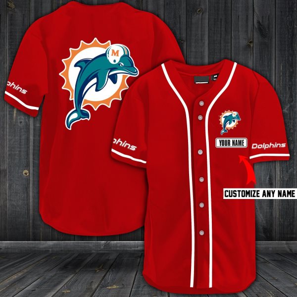 NFL Miami Dolphins Baseball Customized Jersey (6)
