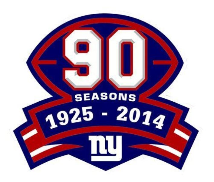 New York Giants 1925-2014 Season Football Jersey Patch